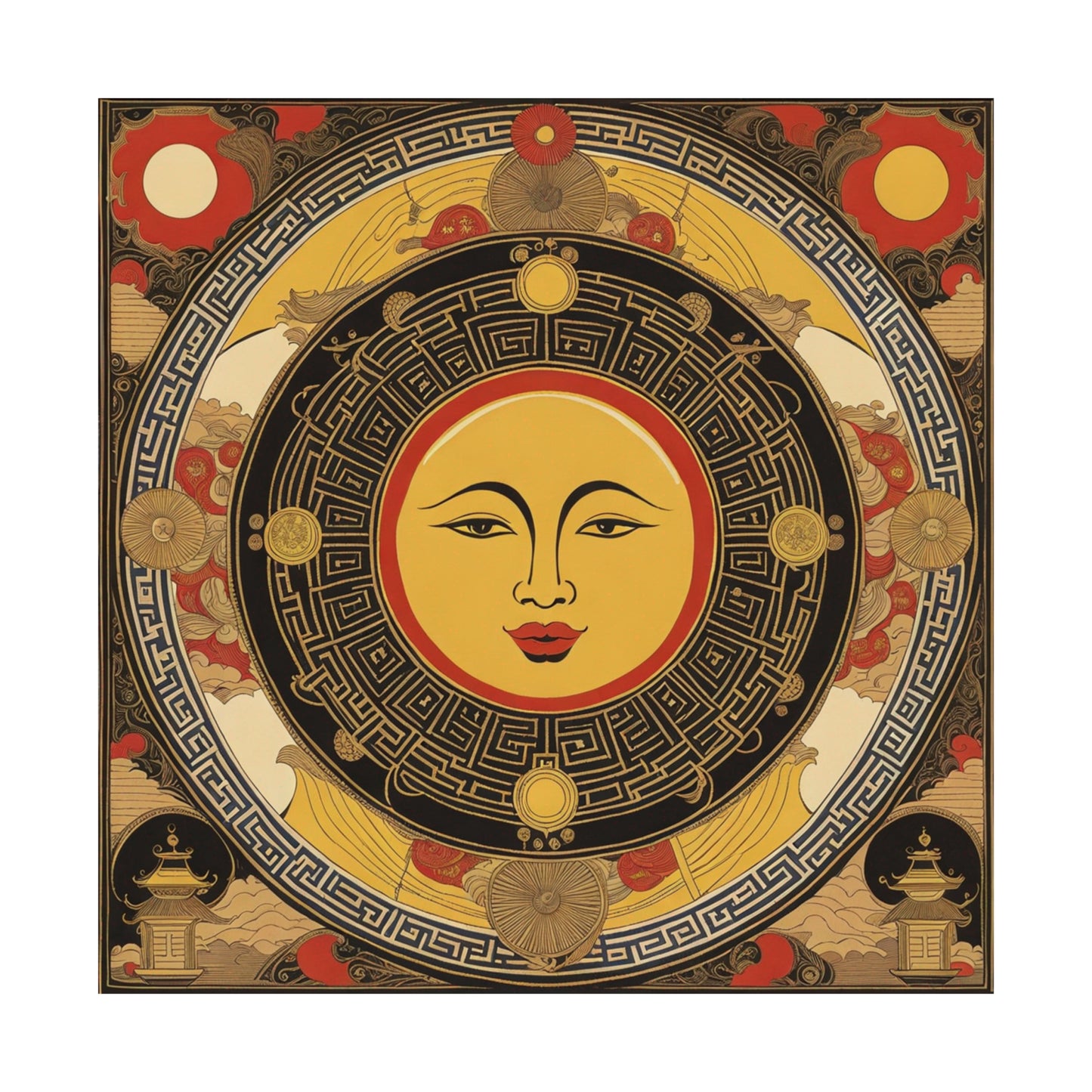 "Qiu Ying Inspired 'The Sun' Poster Prints" by PenPencilArt