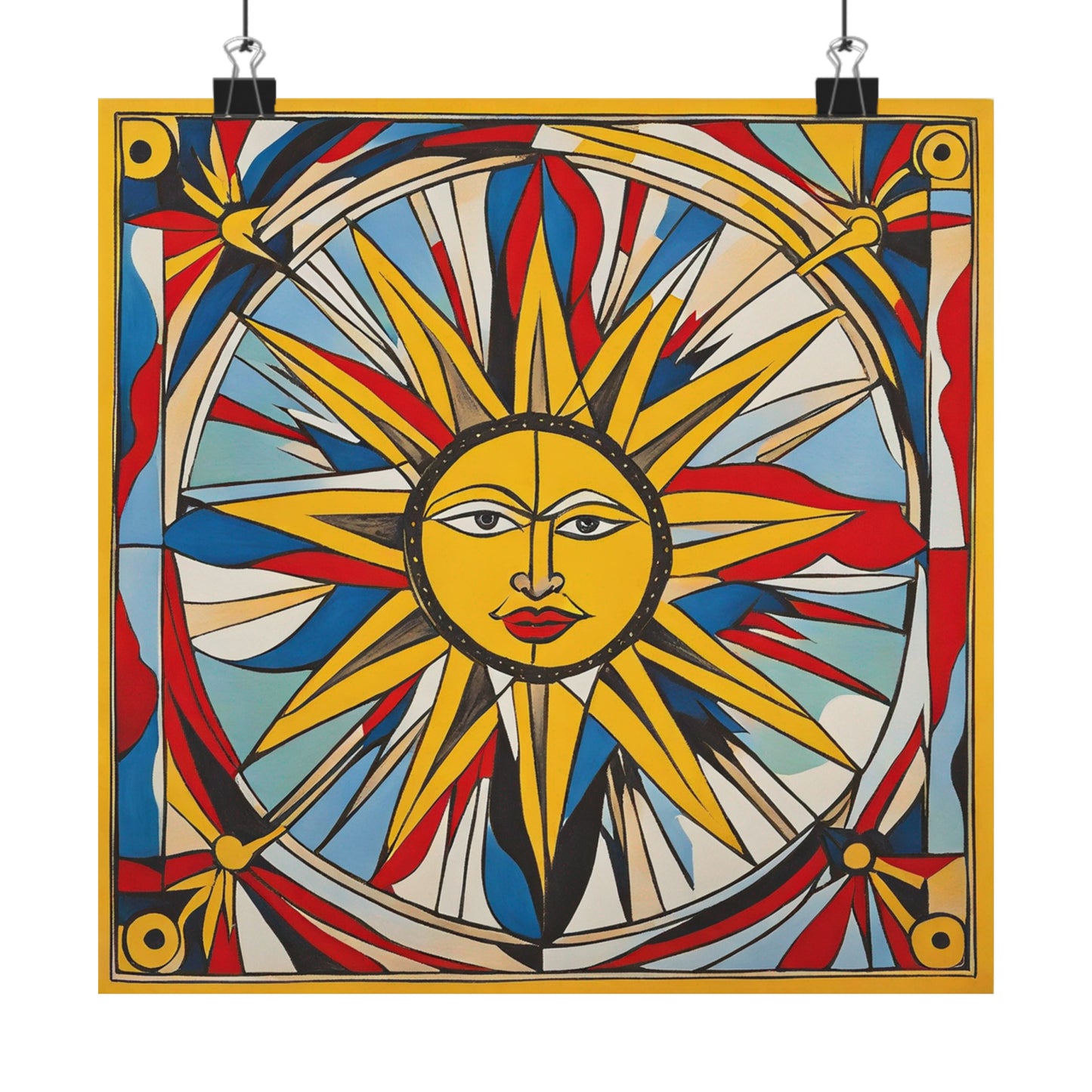 "Willem de Kooning Inspired Sun Poster Print" by PenPencilArt