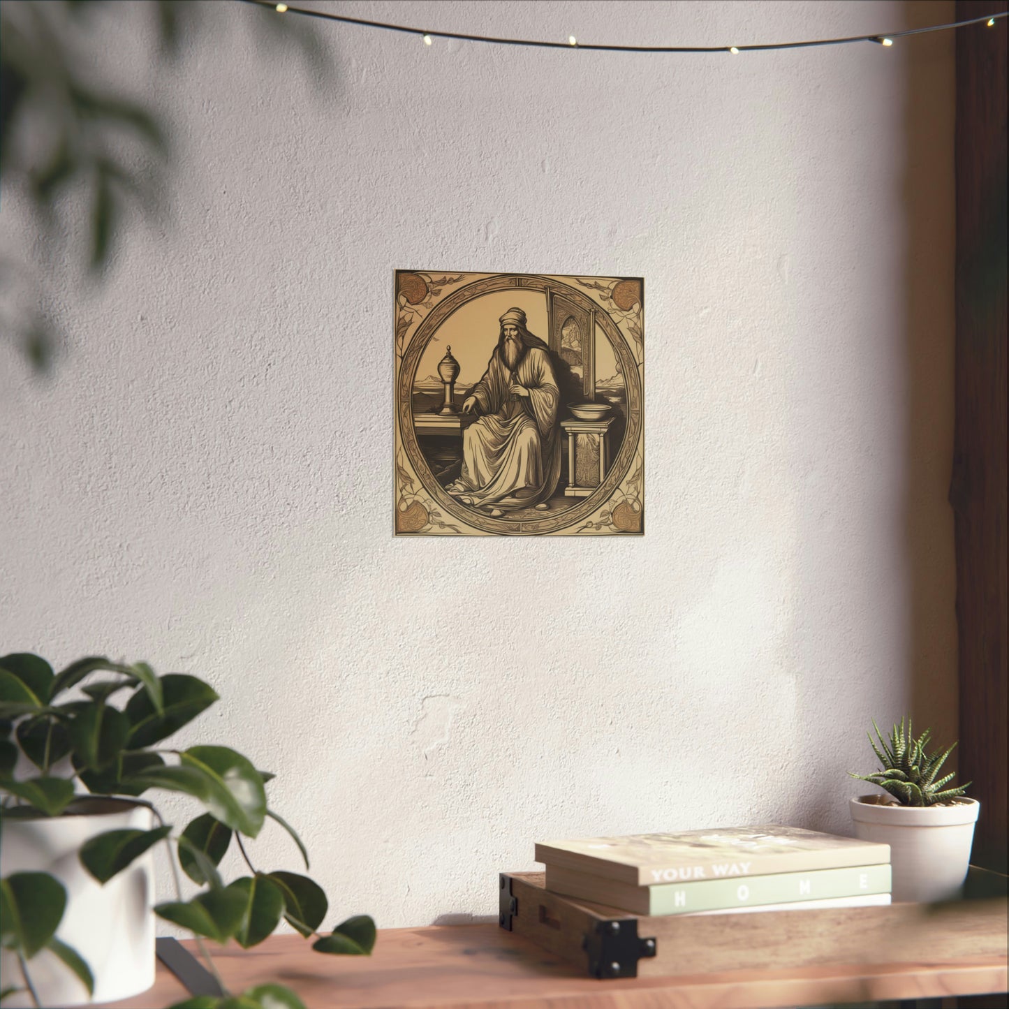 "Stylish Poster Print of The Hermit Inspired by Leonardo da Vinci" by PenPencilArt