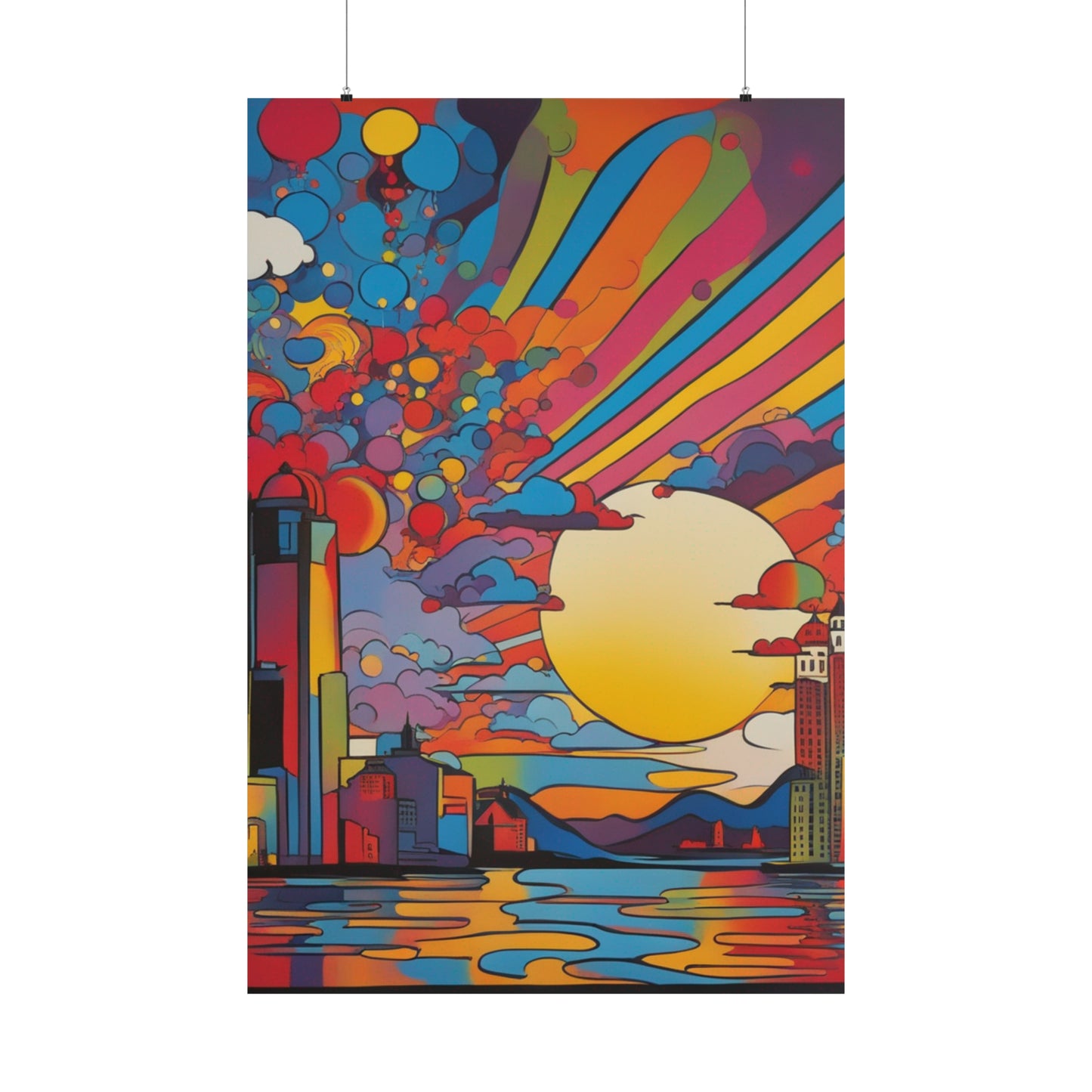 "Creating Art with a Peter Max-Inspired Style: Death Poster Print" by PenPencilArt