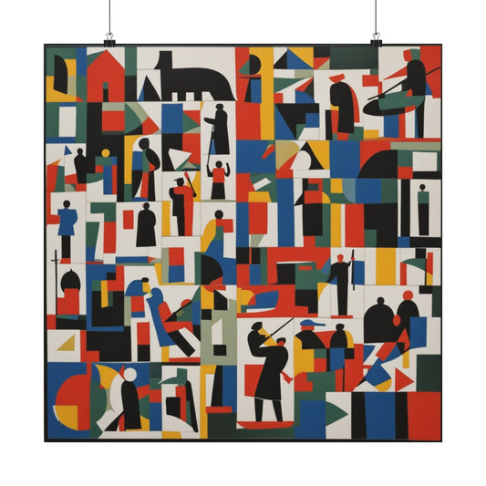 "Kazimir Malevich-Inspired Death Poster Print" by PenPencilArt