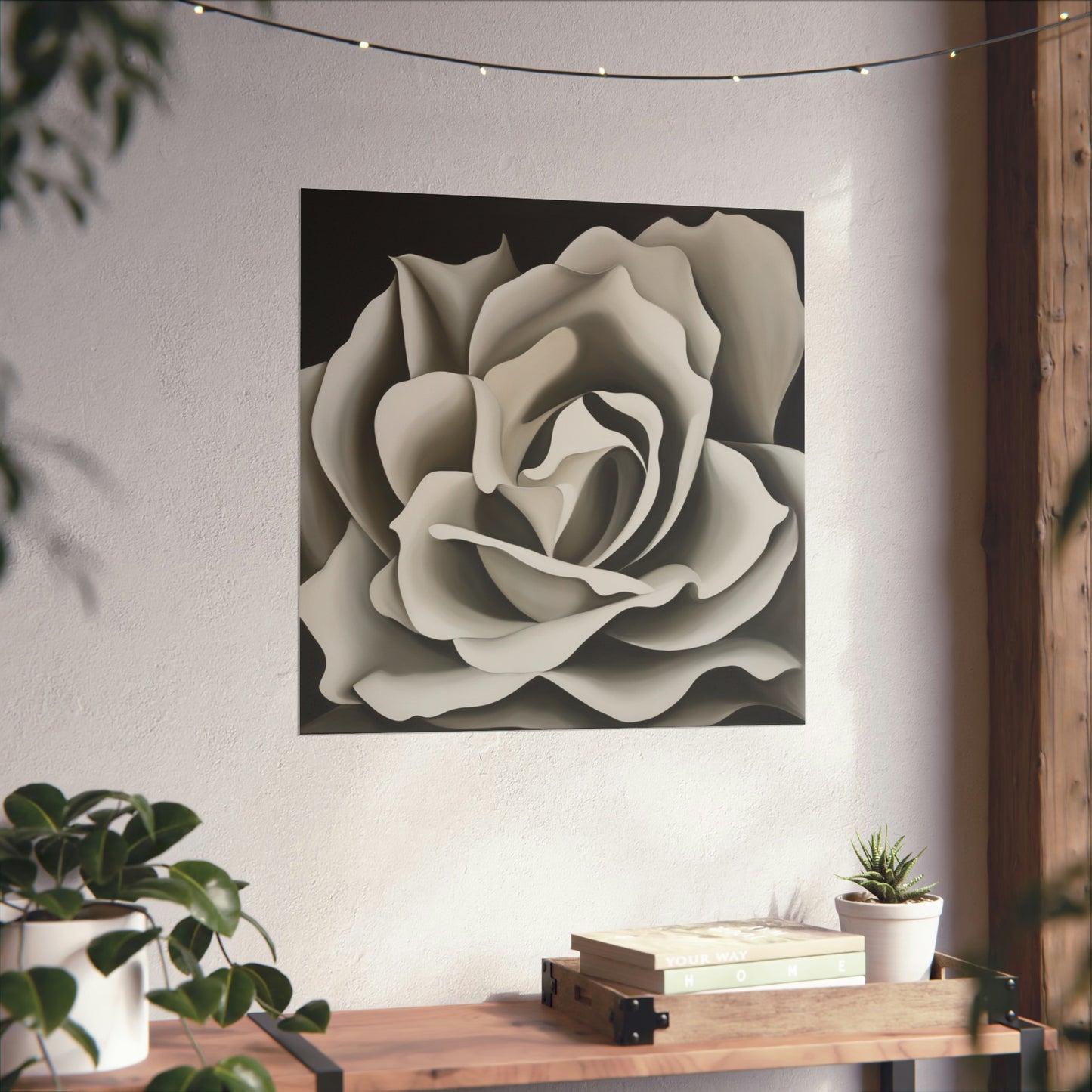 "Georgia O'Keeffe-Inspired Death Poster: Modern Floral Home Decor" by PenPencilArt