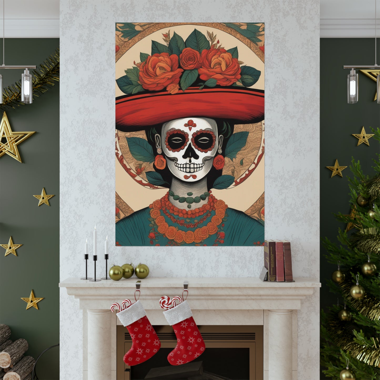 "Frida Kahlo-Inspired 'Death' Decorative Poster Print" by PenPencilArt