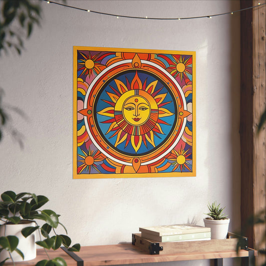 "Vibrant Peter Max-Inspired Sun Art Prints" by PenPencilArt