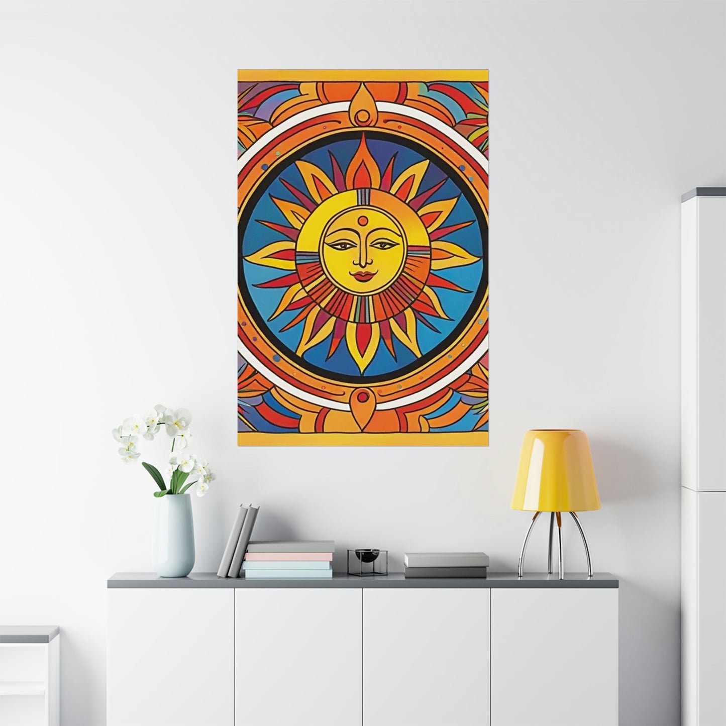 "Vibrant Peter Max-Inspired Sun Art Prints" by PenPencilArt