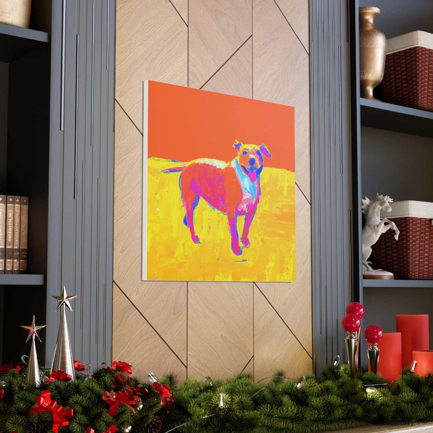 "Happy Dog Canvas Print Inspired by Mark Rothko" by PenPencilArt