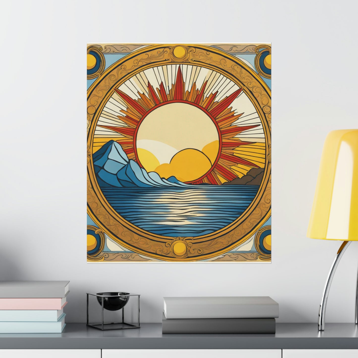 "Jeff Koons Inspired Sun Poster Print" by PenPencilArt