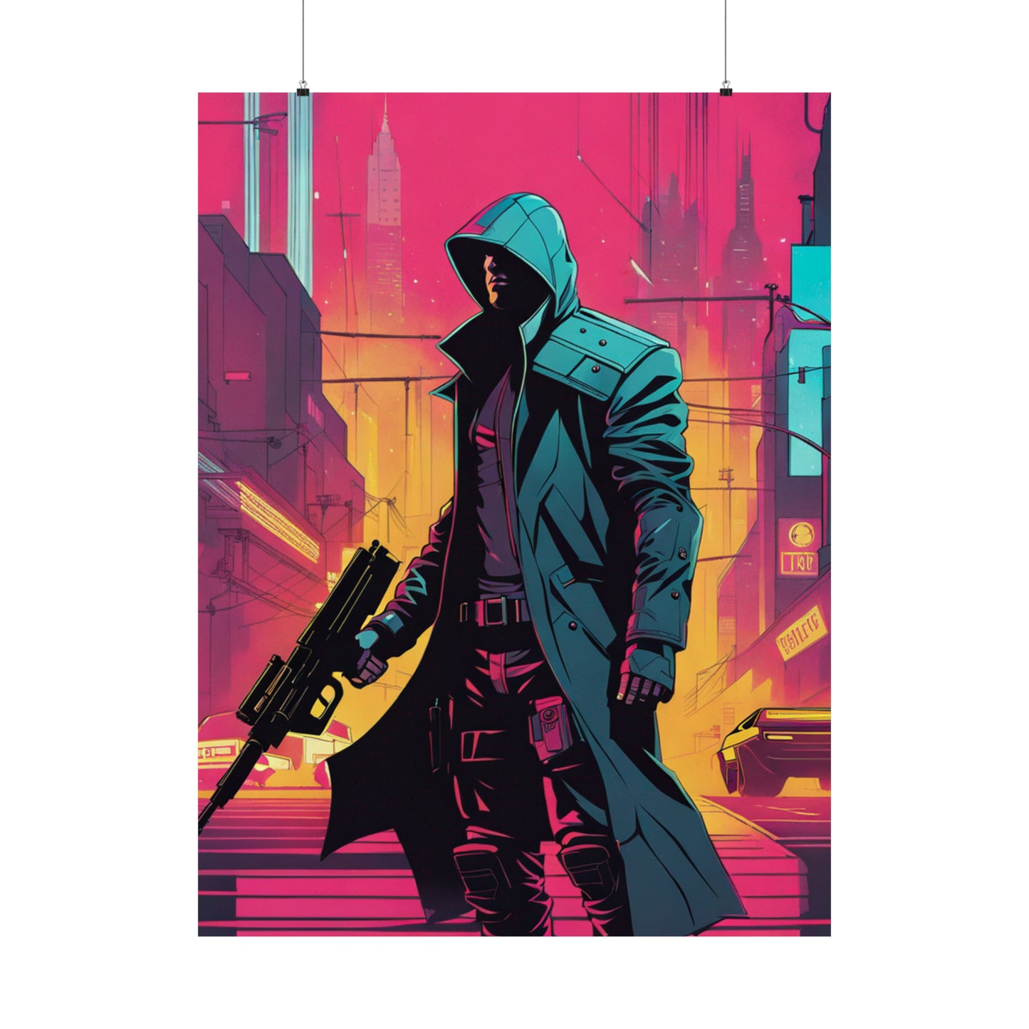 Justice Poster Prints with Cyberpunk and Neo-Figurative Styles by PenPencilArt