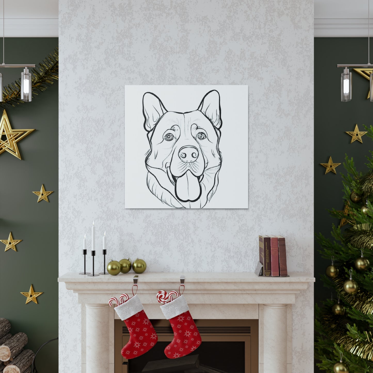 "Happy Dog Canvas Prints Inspired by James Gill" by PenPencilArt