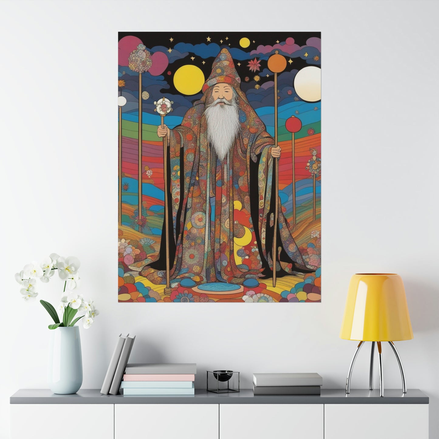 "Takashi Murakami-Inspired 'The Hermit' Digital Poster Print" by PenPencilArt