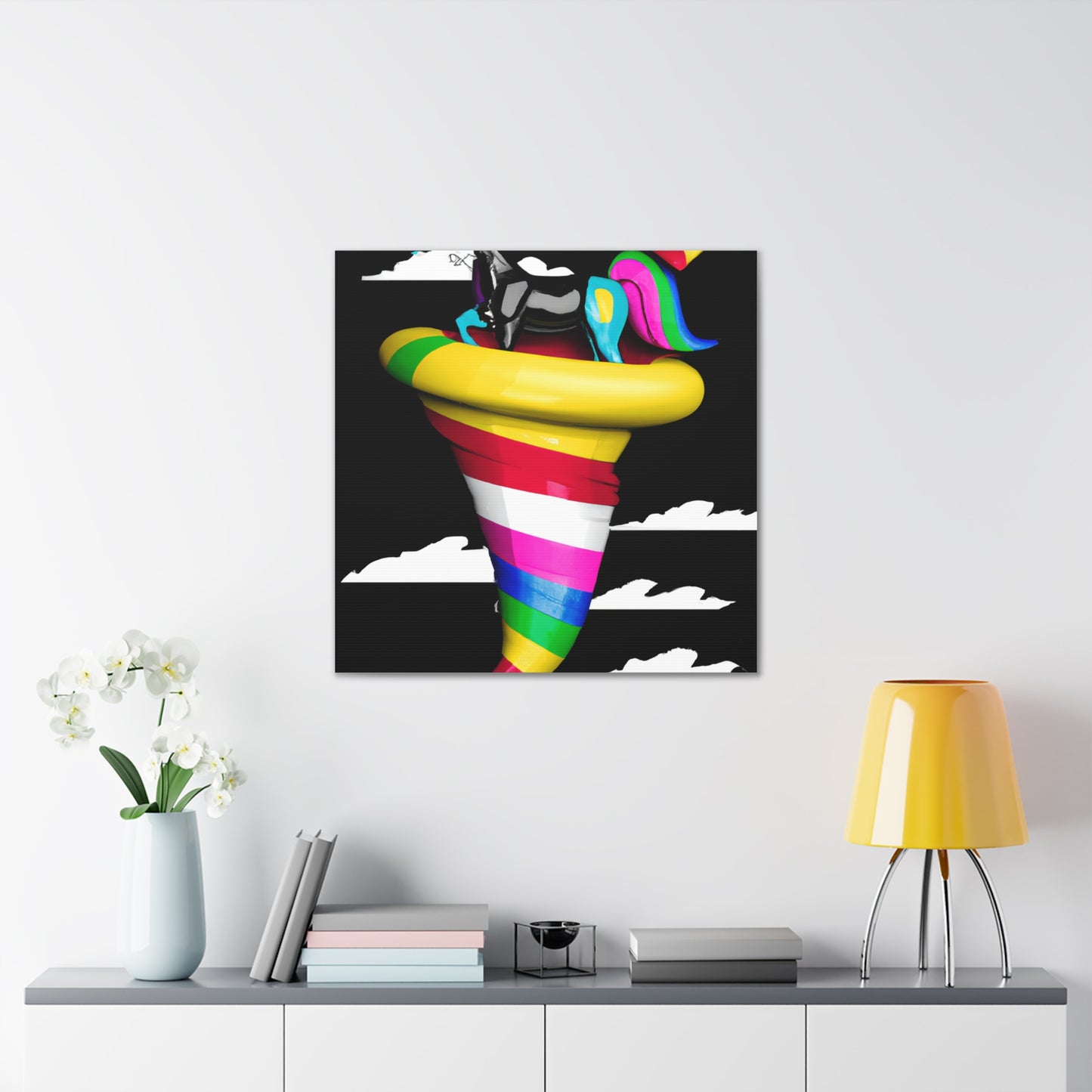 "Texas Tornado Canvas Print Inspired By Jeff Koons" by PenPencilArt