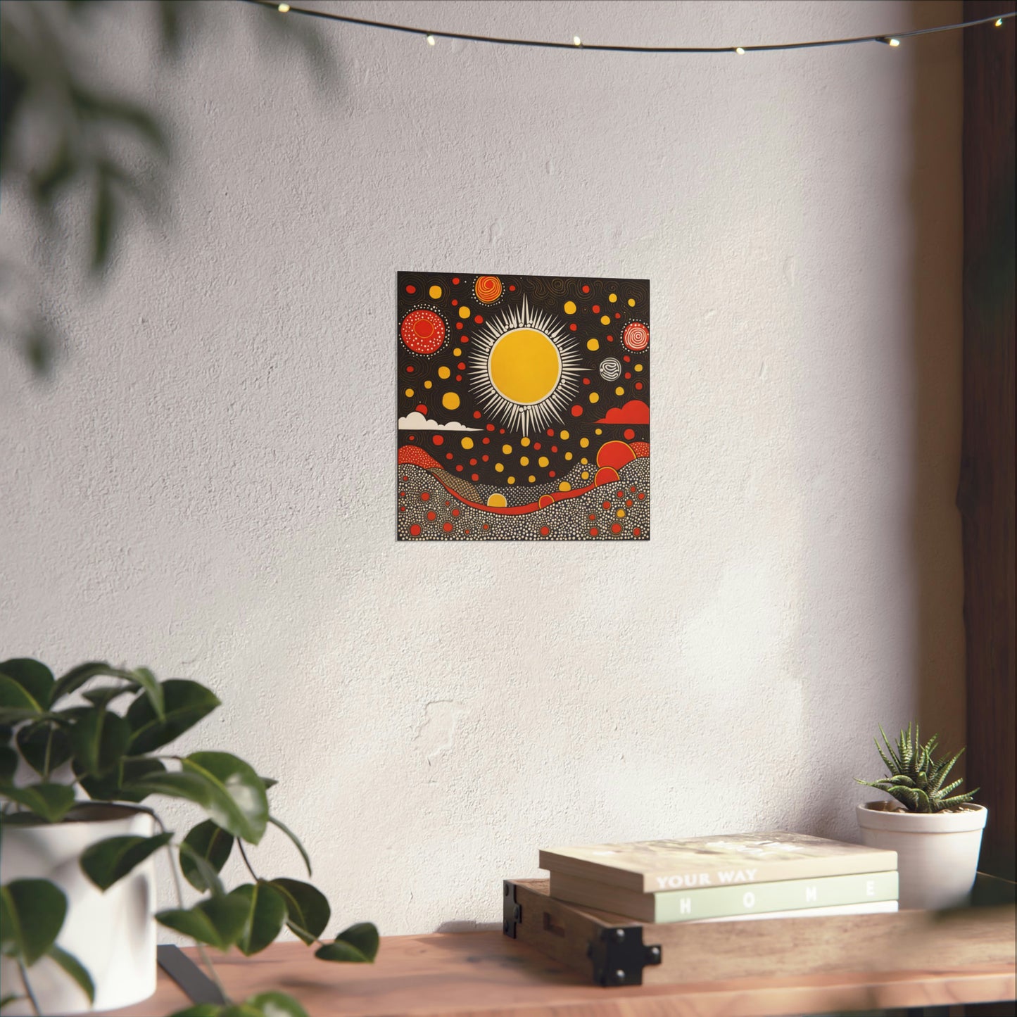 "Yayoi Kusama Inspired Sun Poster Print" by PenPencilArt