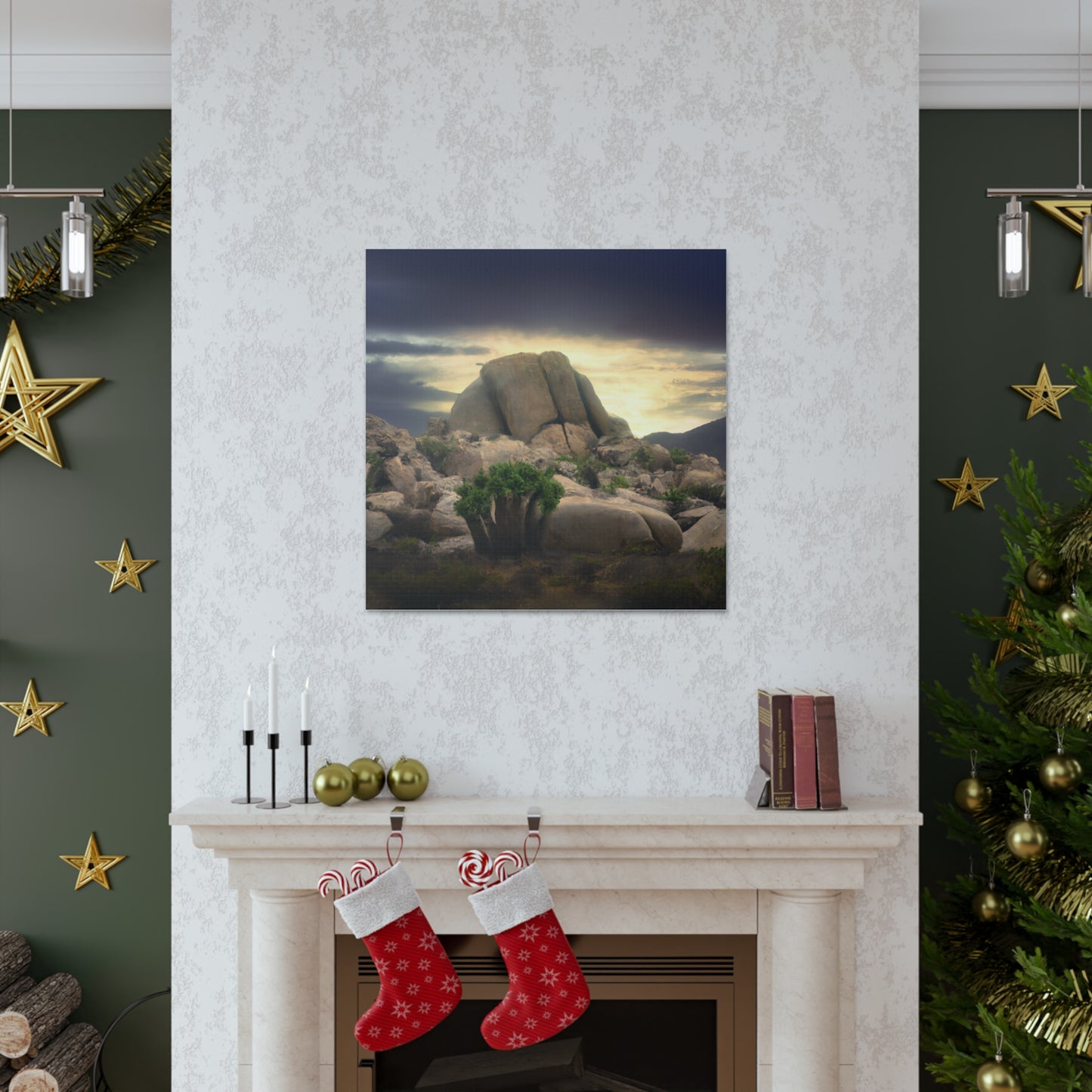 "Desert Landscape Wall Art Inspired by Mel Ramos" by PenPencilArt