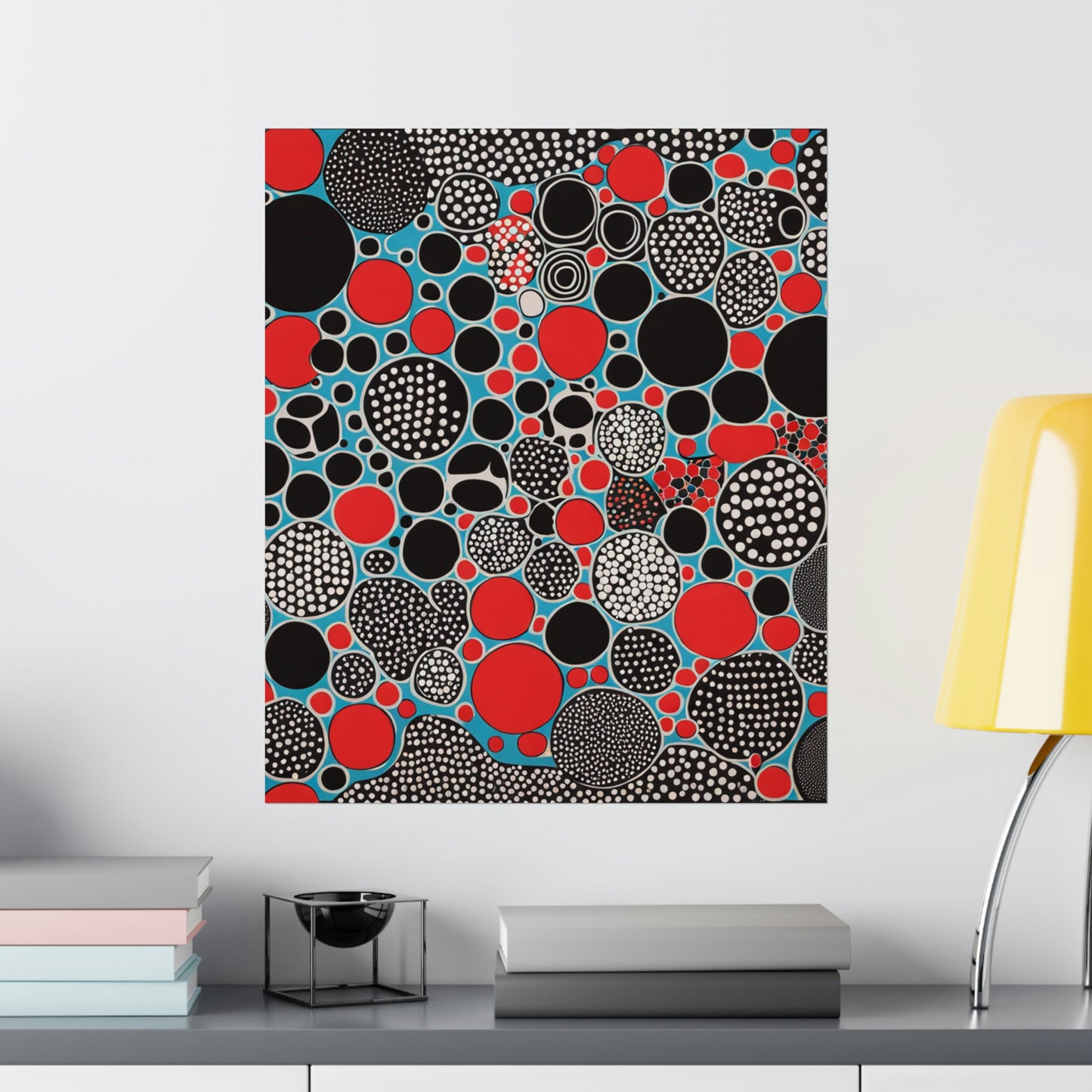 "Justice Poster Print by Yayoi Kusama - Bold and Eye-Catching Artwork" by PenPencilArt