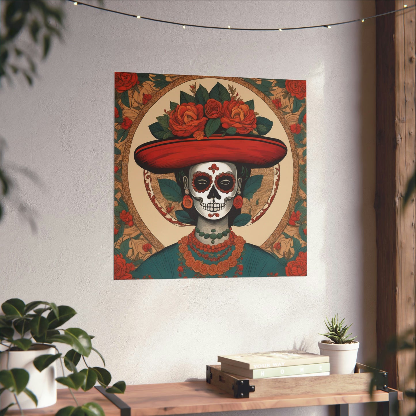 "Frida Kahlo-Inspired 'Death' Decorative Poster Print" by PenPencilArt