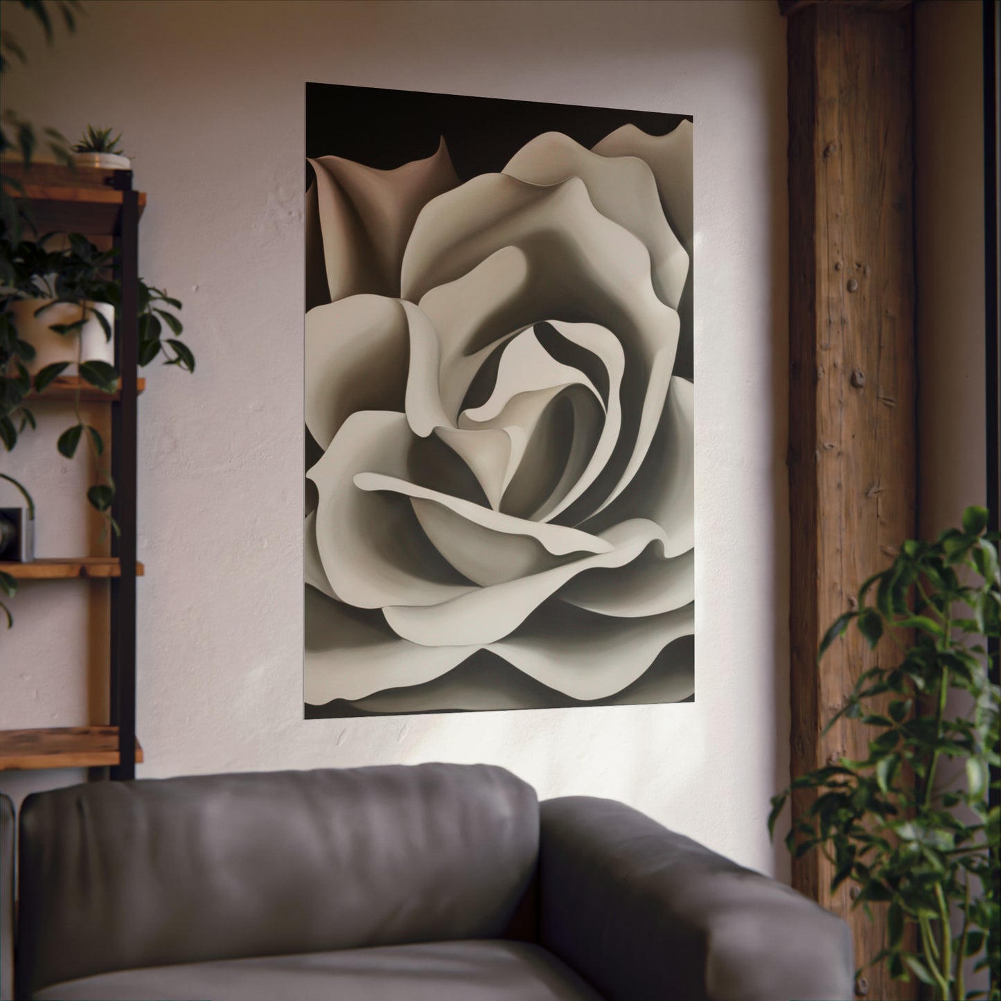 "Georgia O'Keeffe-Inspired Death Poster: Modern Floral Home Decor" by PenPencilArt