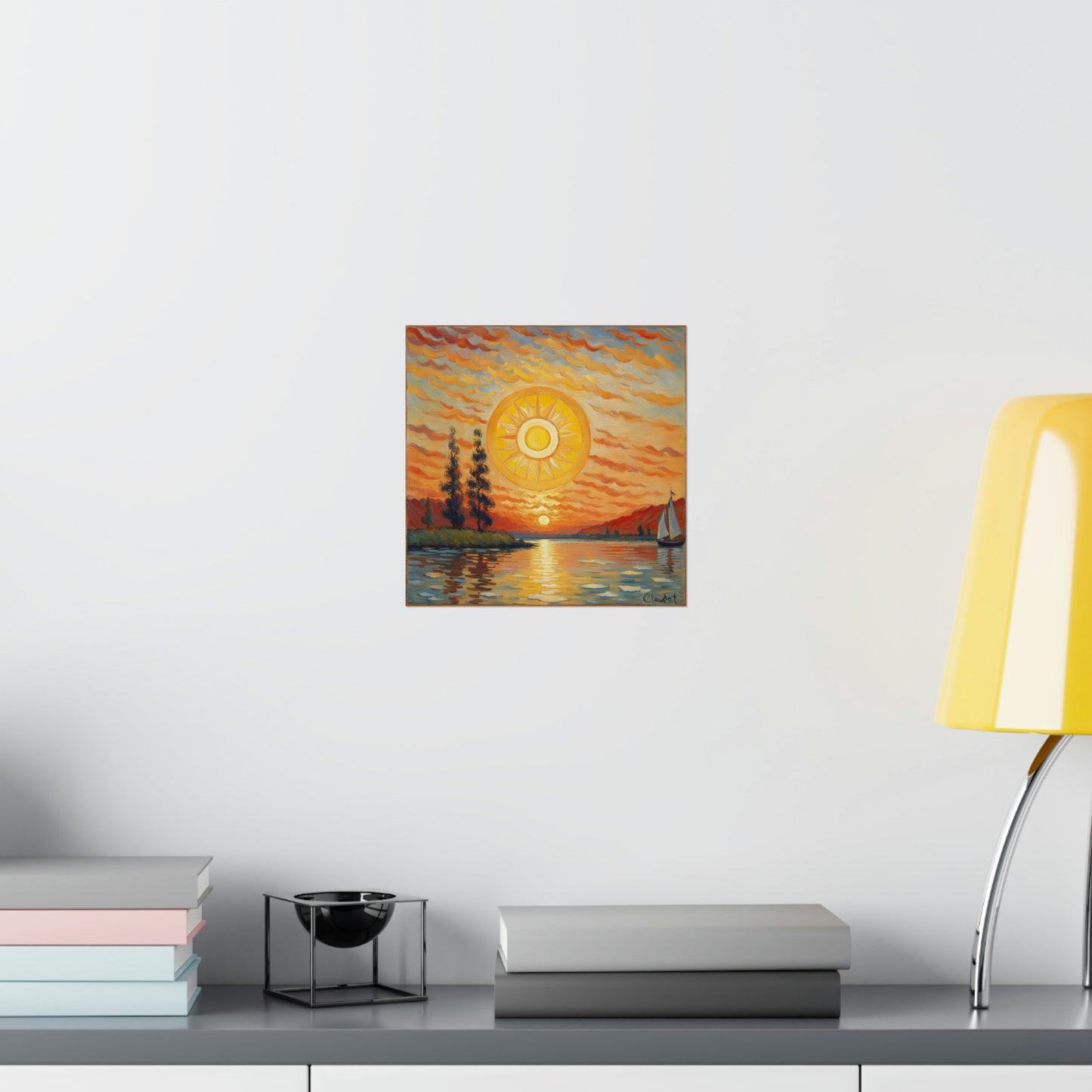 "Claude Monet-Inspired 'The Sun' Poster Print" by PenPencilArt