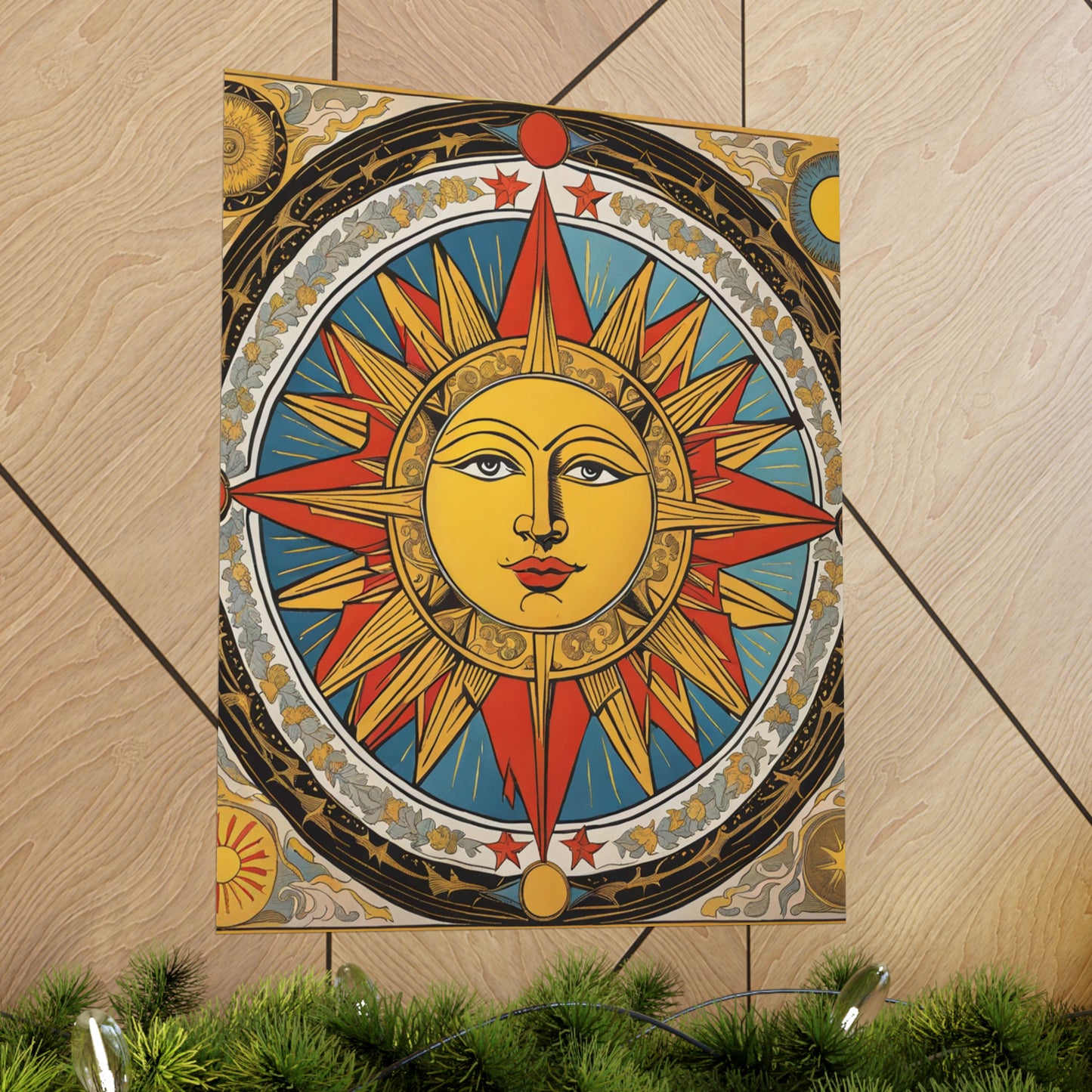 "Hariton Pushwagner-Style Sun Poster Print - Eye-Catching Wall Art" by PenPencilArt