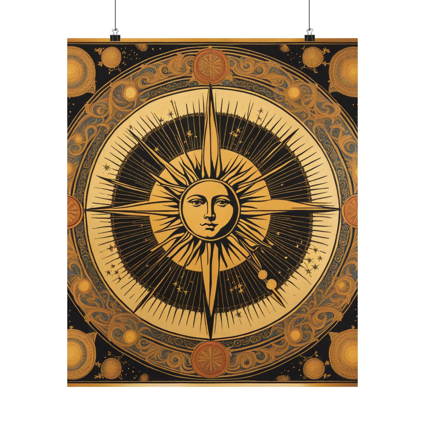 "Leonardo da Vinci-Inspired 'The Sun' Poster Prints" by PenPencilArt