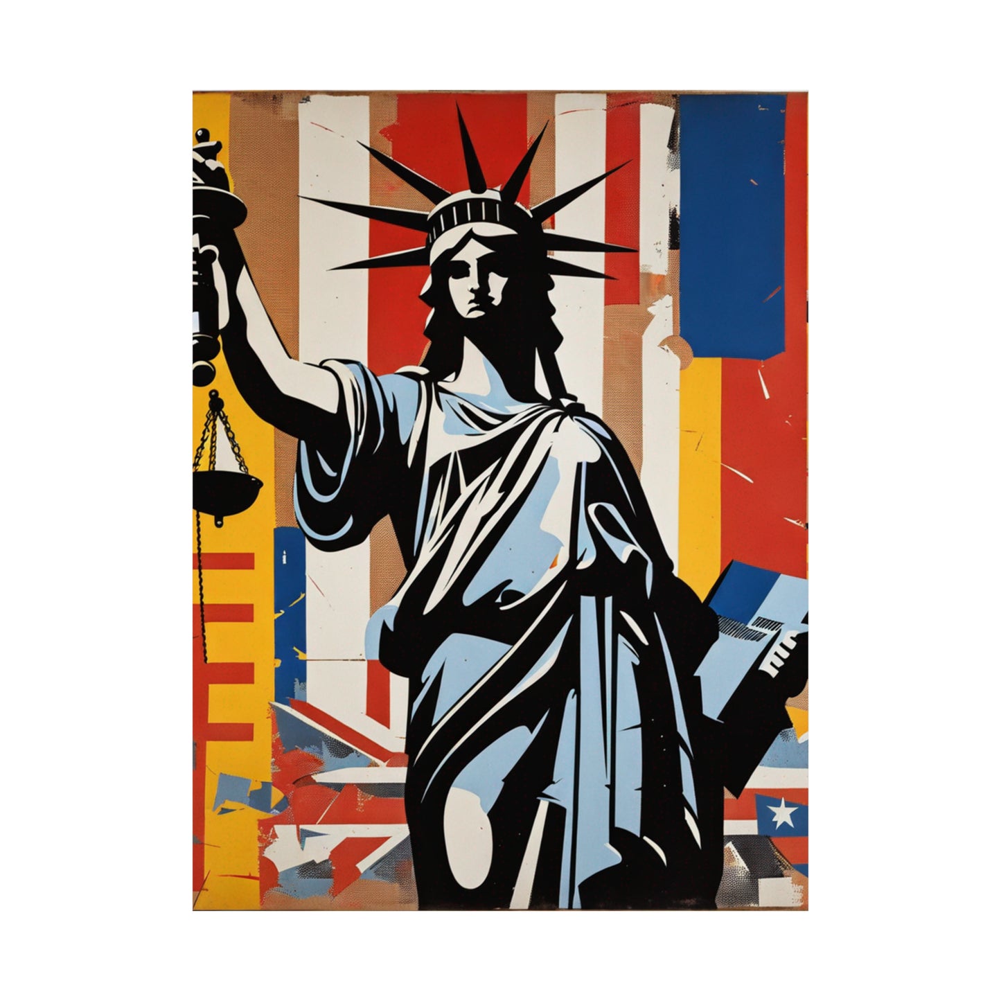 Mimmo Rotella-Inspired Justice Poster Prints by PenPencilArt