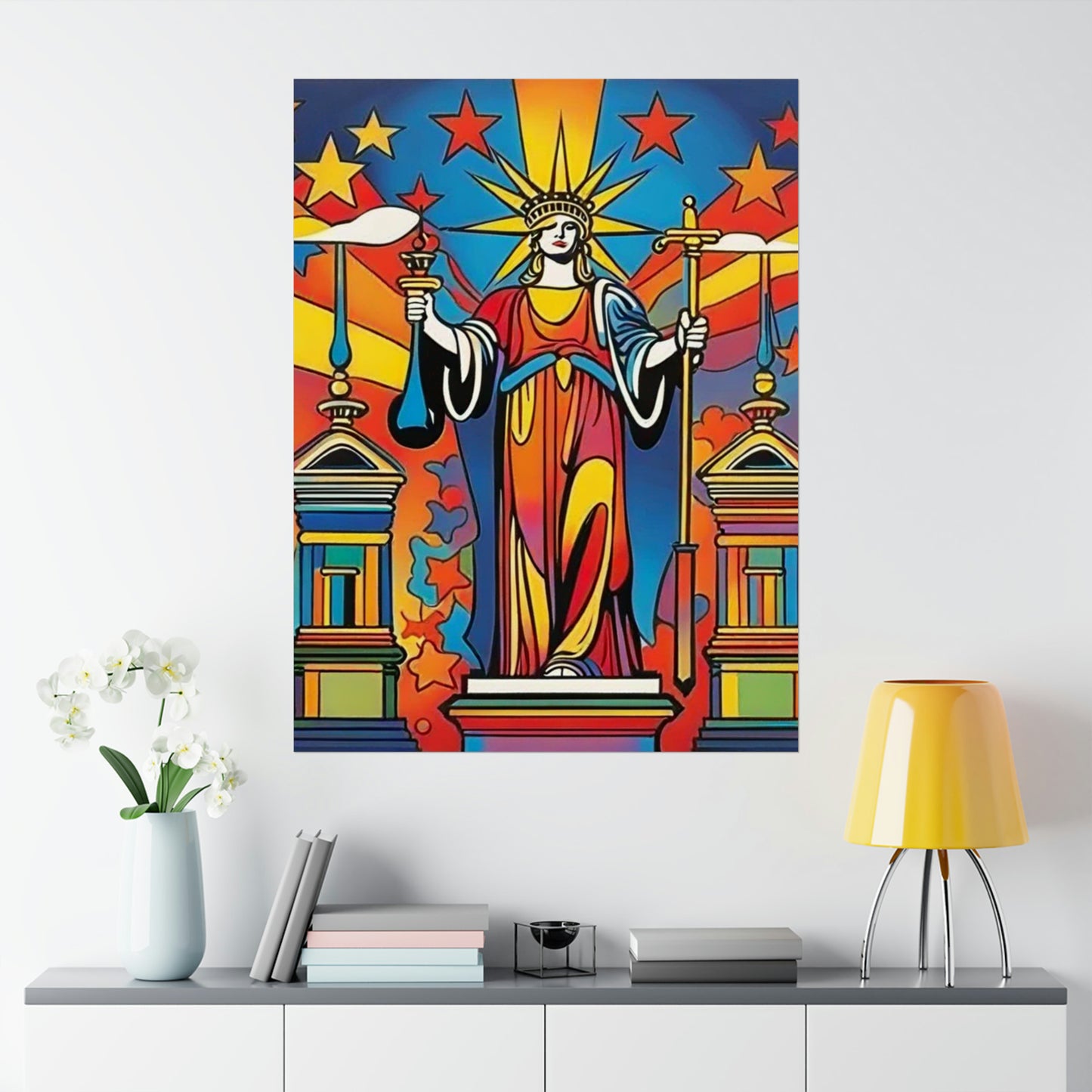 "Peter Max Inspired Justice Poster Prints" by PenPencilArt