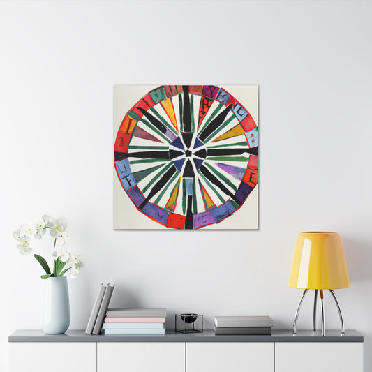 "Trendy Decorative Canvas Print Inspired by Jasper Johns: Fortune" by PenPencilArt