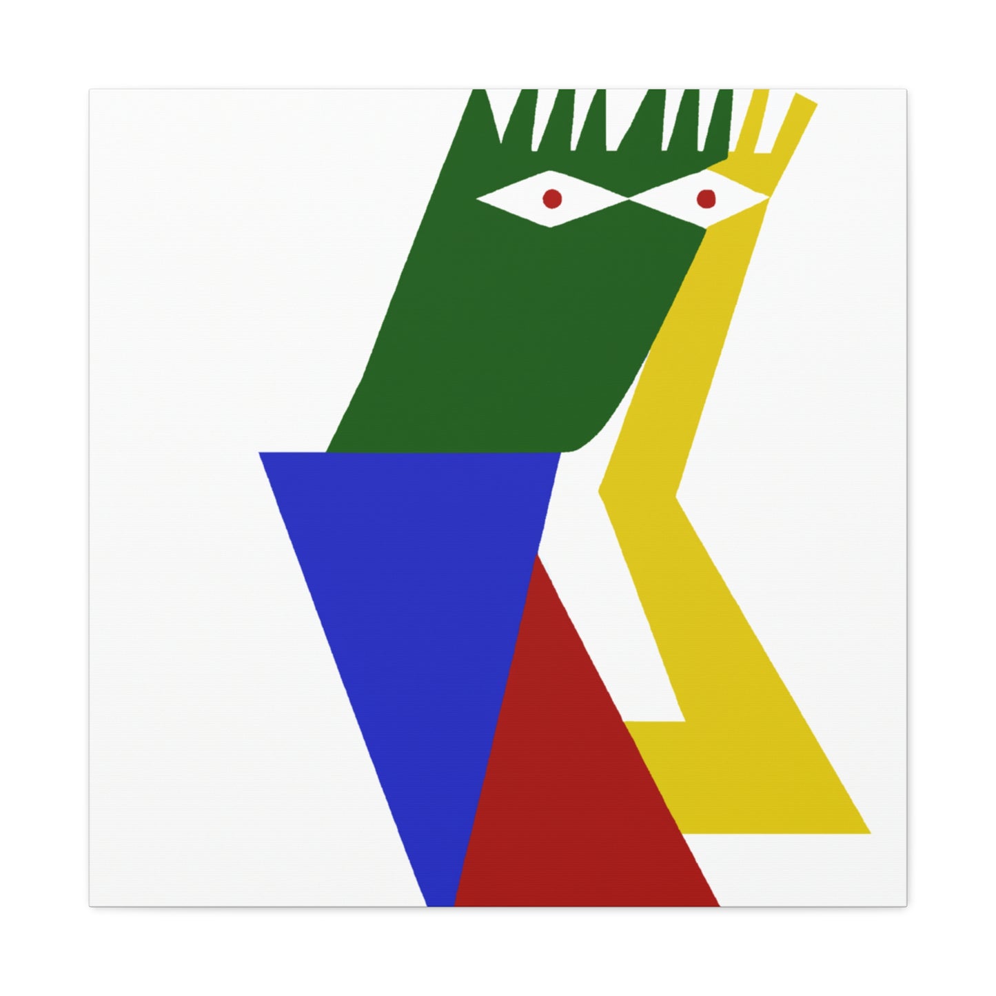 "Kazimir Malevich-Inspired 'The Fool' Canvas Print - Embrace New Beginnings with Naiveté" by PenPencilArt