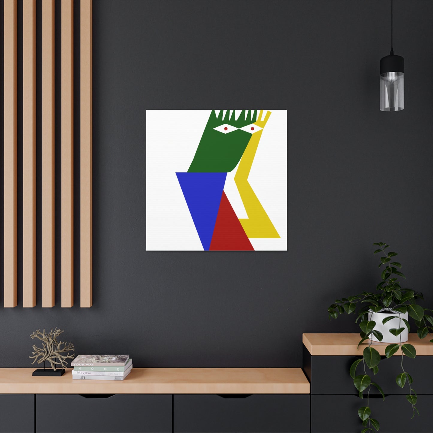 "Kazimir Malevich-Inspired 'The Fool' Canvas Print - Embrace New Beginnings with Naiveté" by PenPencilArt