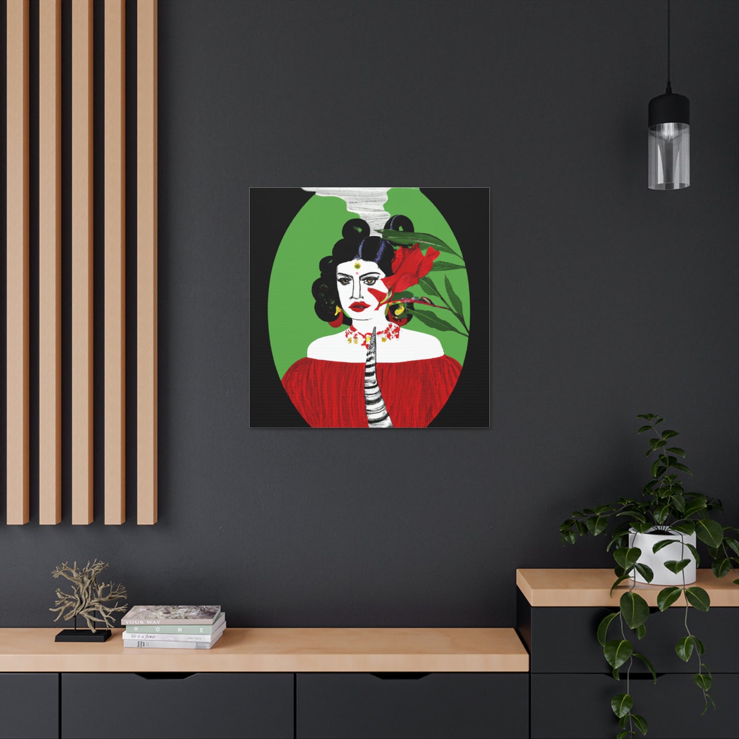 "Texas Tornado Canvas Print - Frida Kahlo Inspired Art" by PenPencilArt