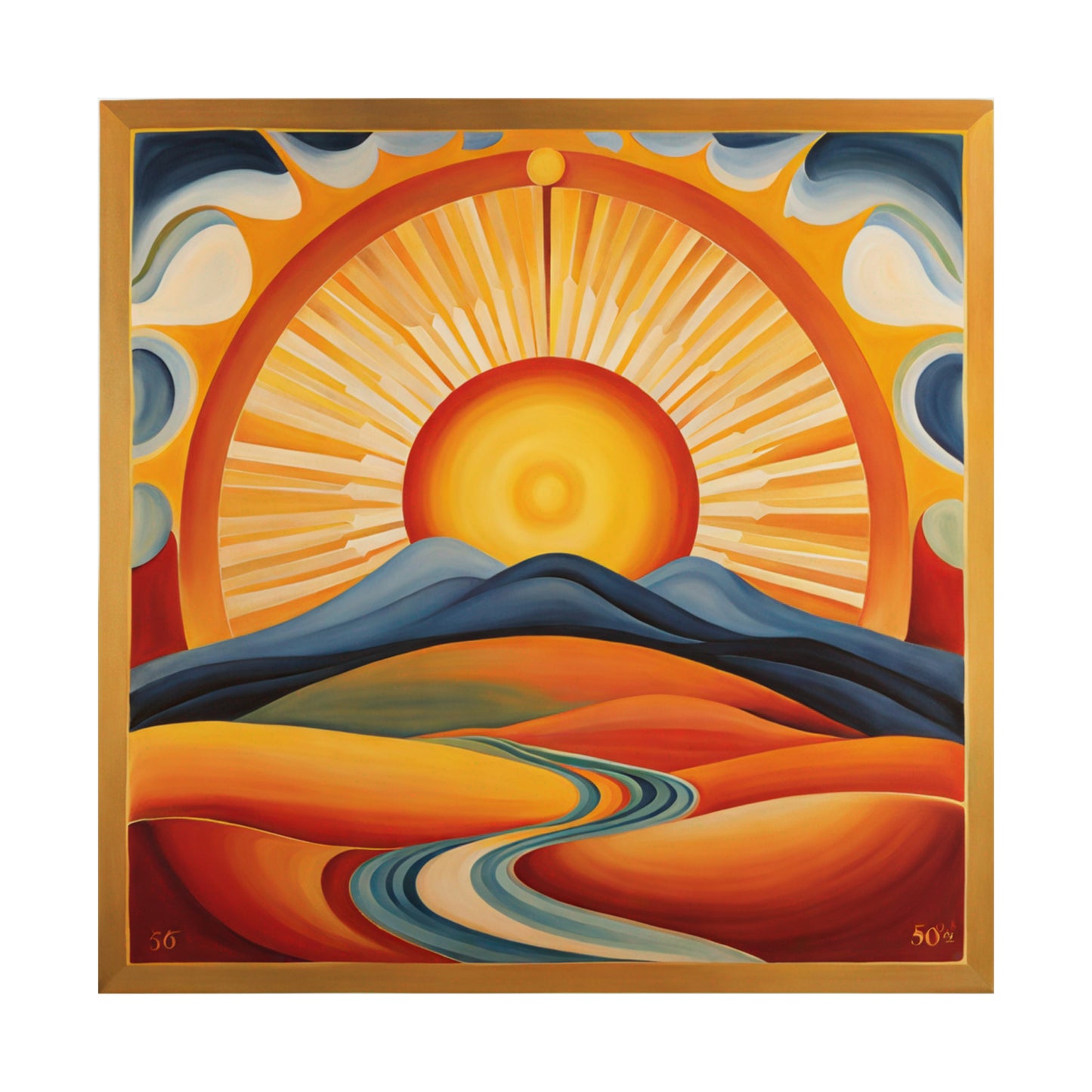 "Georgia O'Keeffe Inspired 'The Sun' Poster Prints" by PenPencilArt