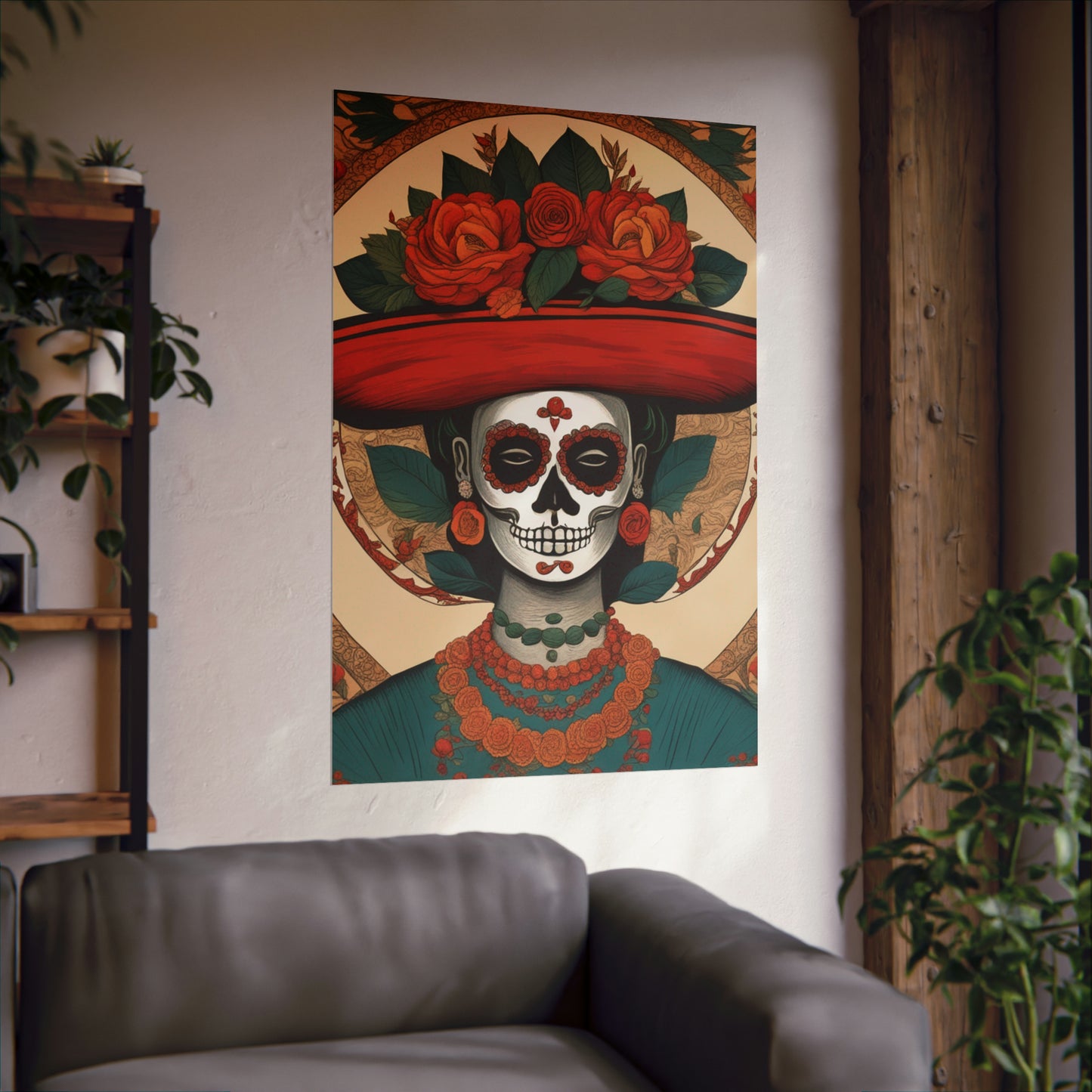 "Frida Kahlo-Inspired 'Death' Decorative Poster Print" by PenPencilArt