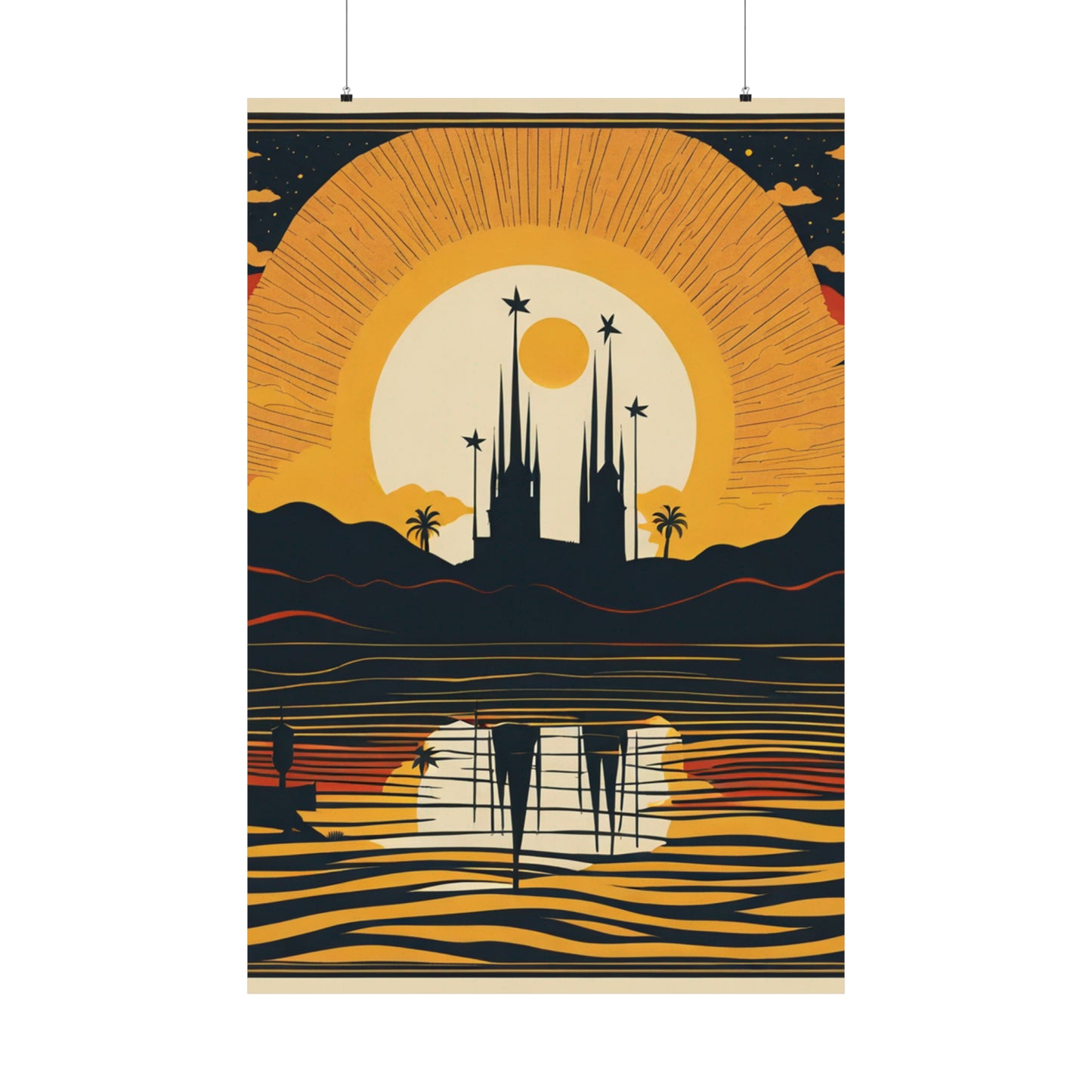 "Clyfford Still-Inspired 'The Sun' Poster Print" by PenPencilArt