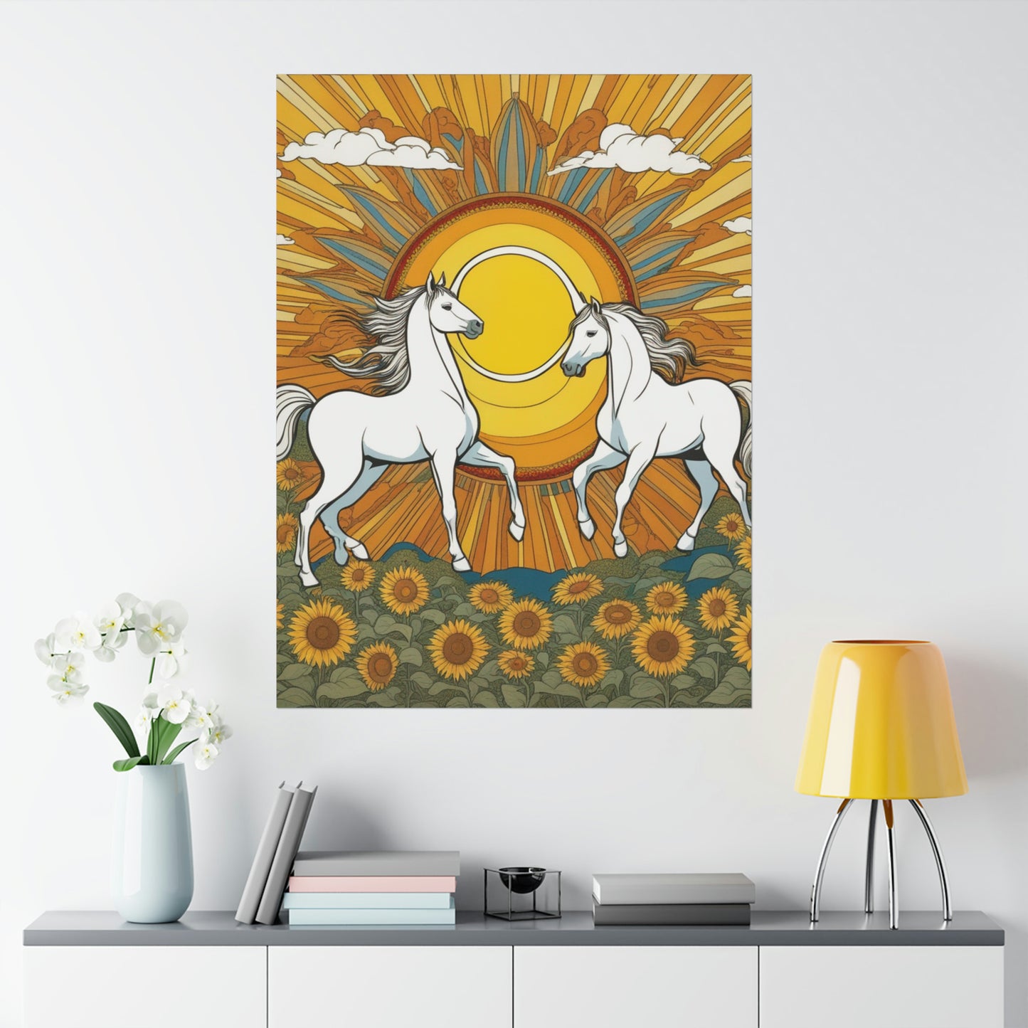 Original Japanese Pop Art Style Sun Poster - Takashi Murakami Inspired by PenPencilArt