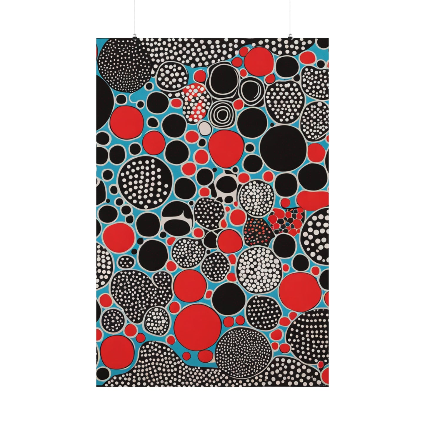 "Justice Poster Print by Yayoi Kusama - Bold and Eye-Catching Artwork" by PenPencilArt