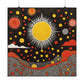 "Yayoi Kusama Inspired Sun Poster Print" by PenPencilArt