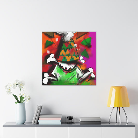 "Takashi Murakami-Inspired 'Fool' Canvas Print Embracing New Beginnings" by PenPencilArt