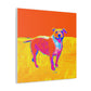 "Happy Dog Canvas Print Inspired by Mark Rothko" by PenPencilArt