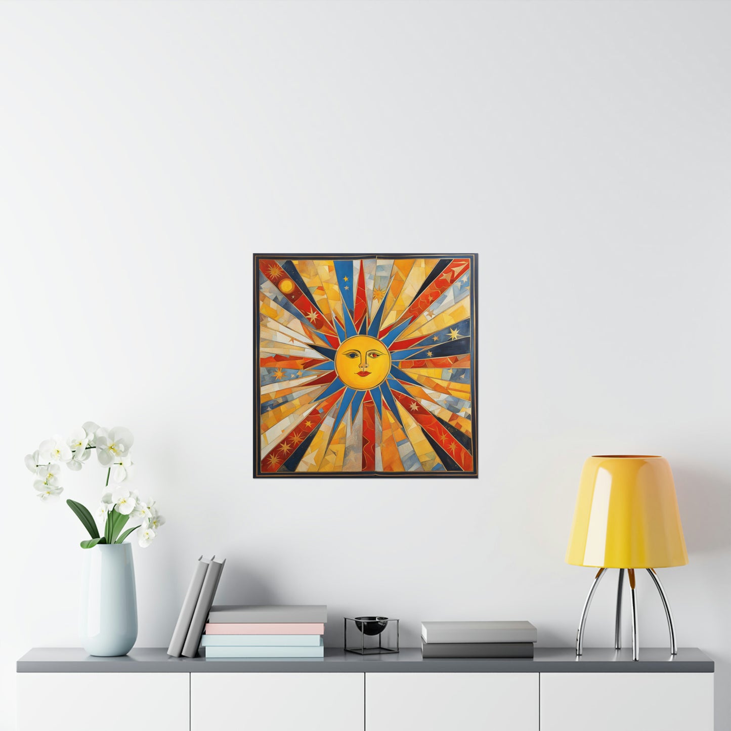 "Jasper Johns Inspired Sun Poster Print" by PenPencilArt