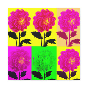 "Andy Warhol-Style Flower Canvas Prints - Add a Pop of Color to Any Room" by PenPencilArt