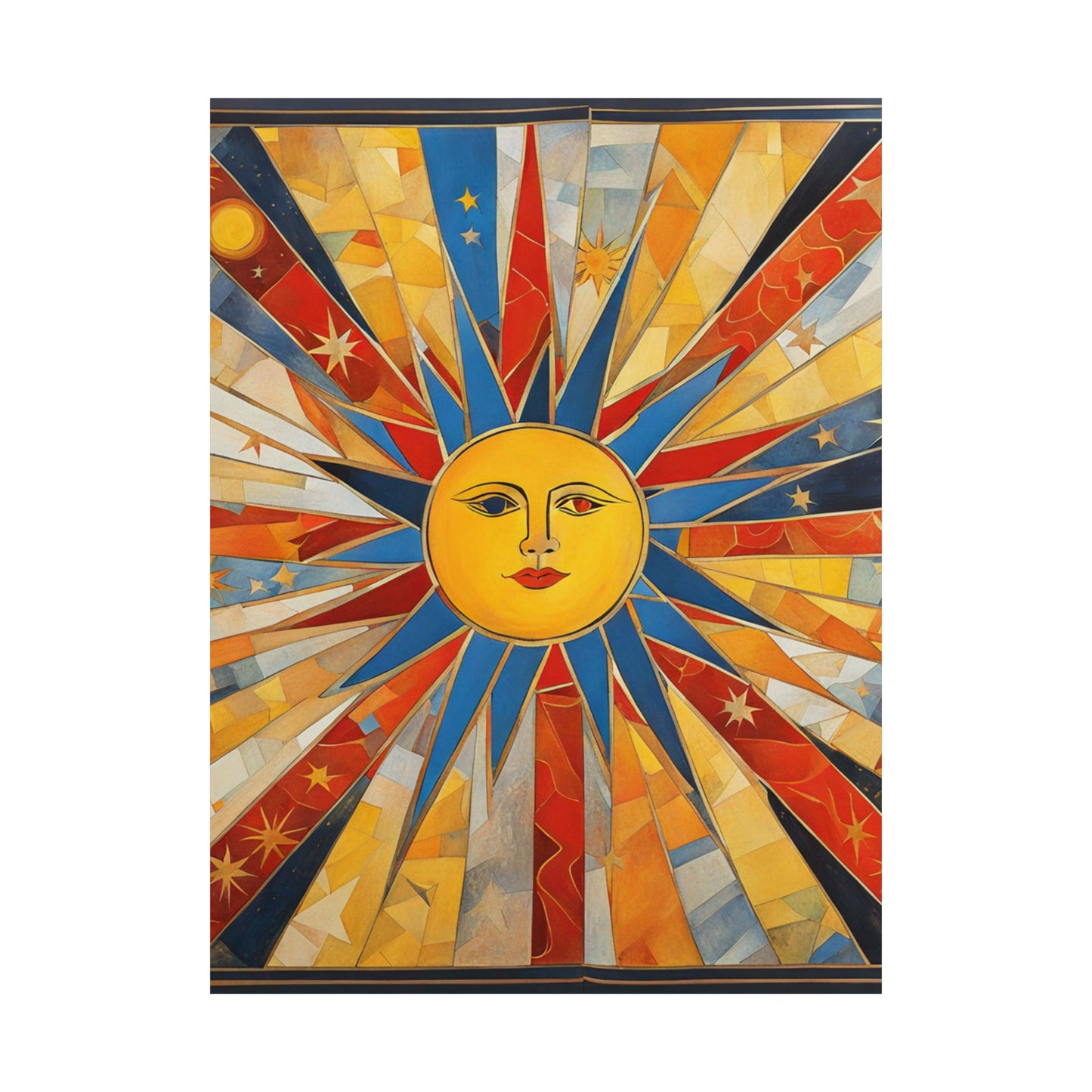 "Jasper Johns Inspired Sun Poster Print" by PenPencilArt