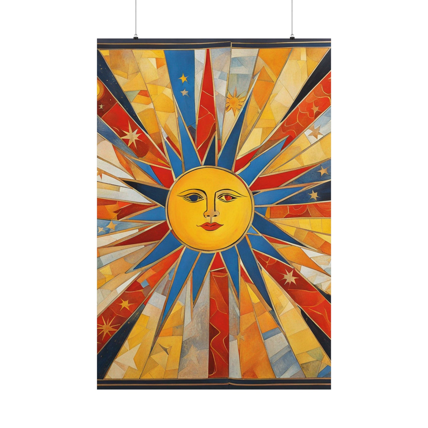 "Jasper Johns Inspired Sun Poster Print" by PenPencilArt