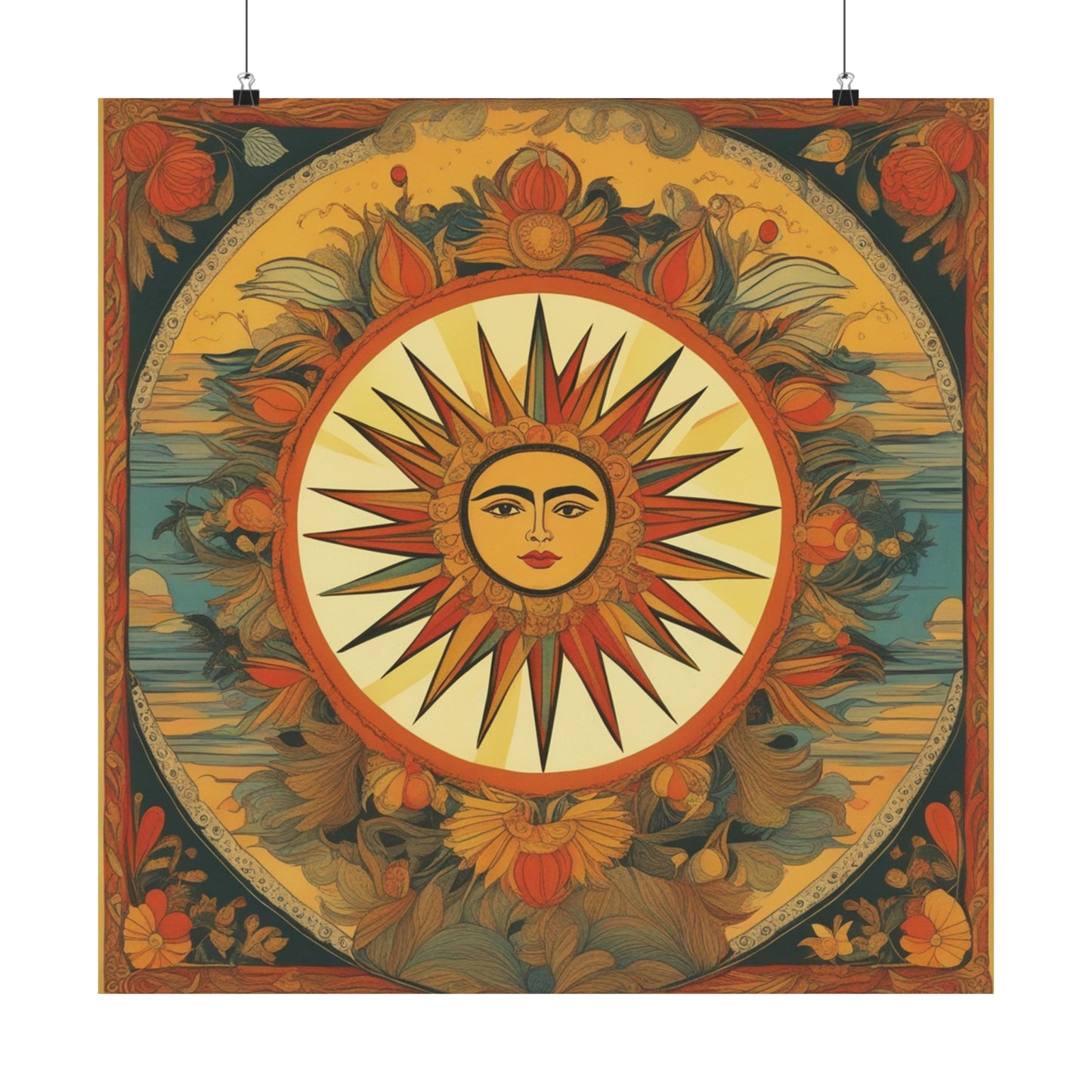 "Frida Kahlo-Inspired "The Sun" Poster Print" by PenPencilArt