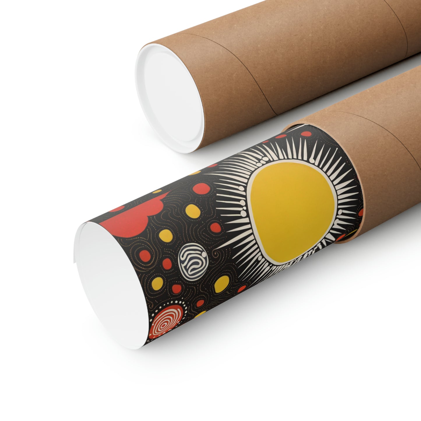 "Yayoi Kusama Inspired Sun Poster Print" by PenPencilArt