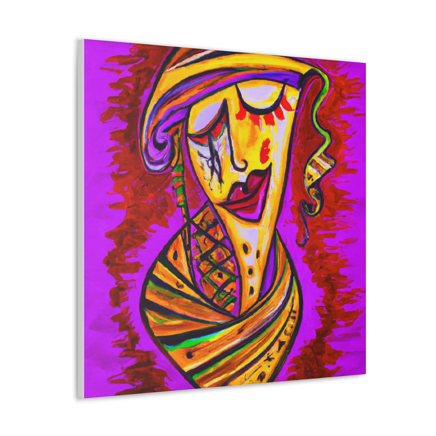 "Georgia O'Keeffe-Inspired Canvas Print Showing The Fool Embracing a New Beginning" by PenPencilArt