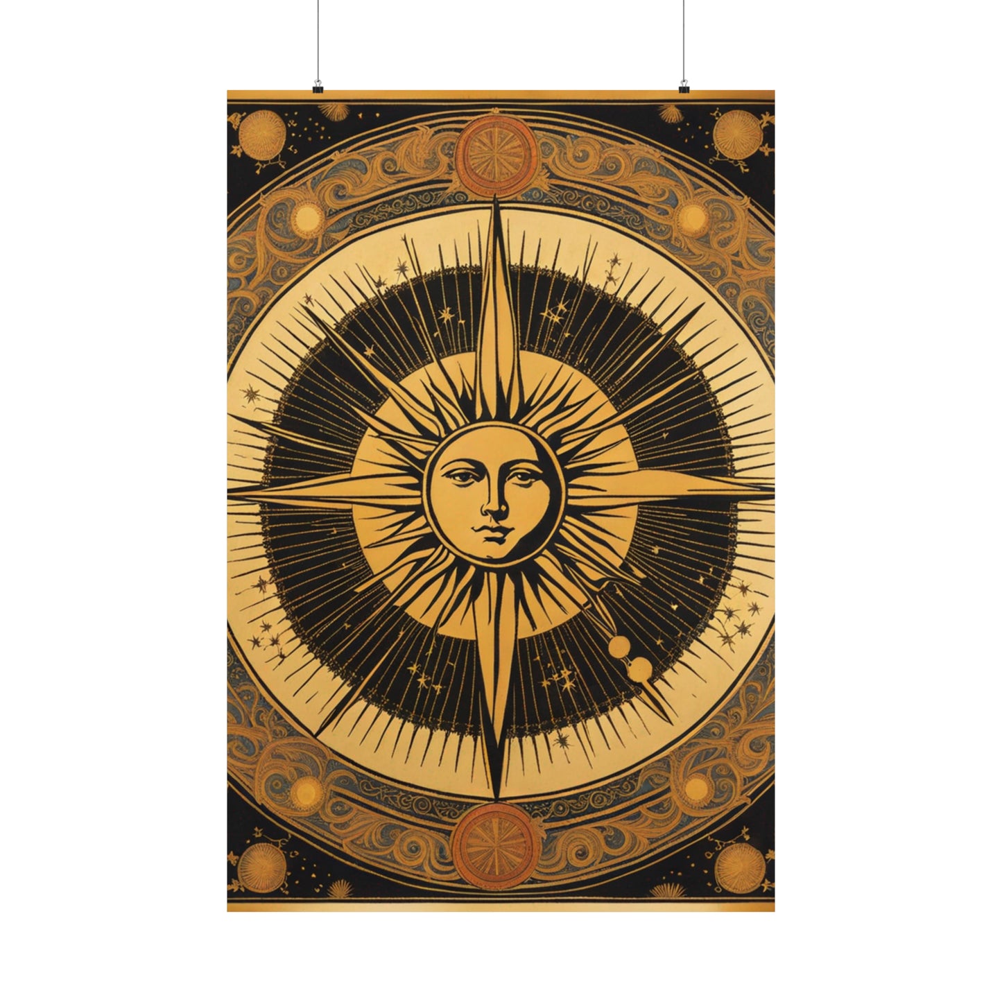 "Leonardo da Vinci-Inspired 'The Sun' Poster Prints" by PenPencilArt