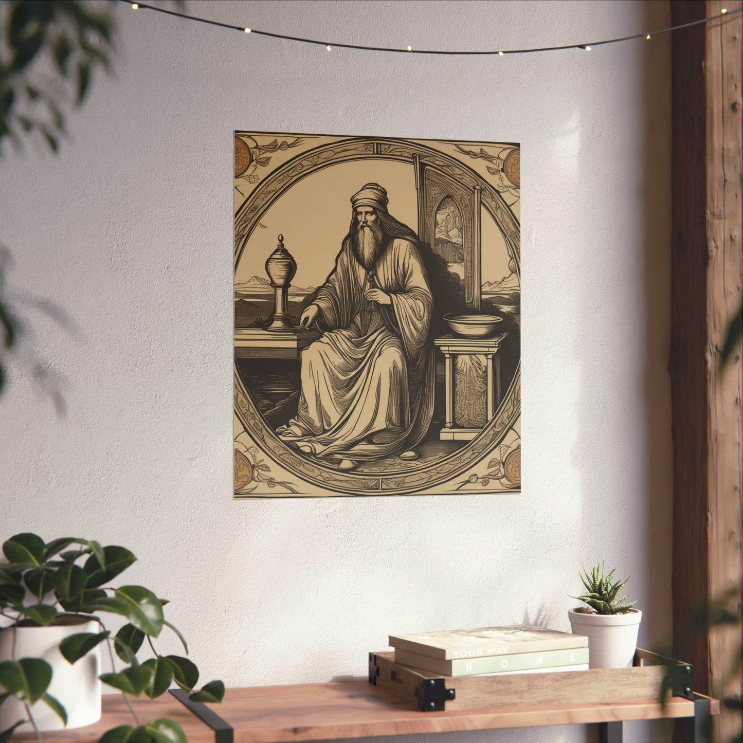 "Stylish Poster Print of The Hermit Inspired by Leonardo da Vinci" by PenPencilArt