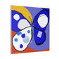 "Blue Butterfly Canvas Print Inspired by Wassily Kandinsky" by PenPencilArt