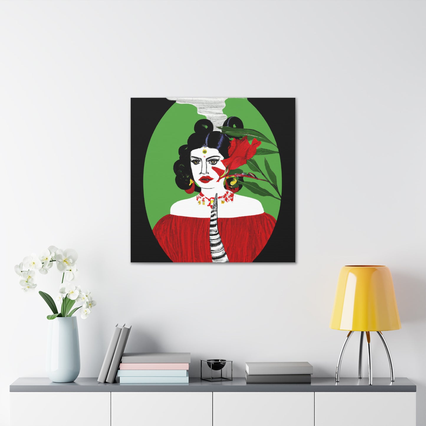 "Texas Tornado Canvas Print - Frida Kahlo Inspired Art" by PenPencilArt