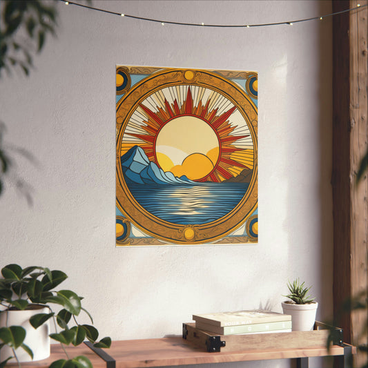 "Jeff Koons Inspired Sun Poster Print" by PenPencilArt