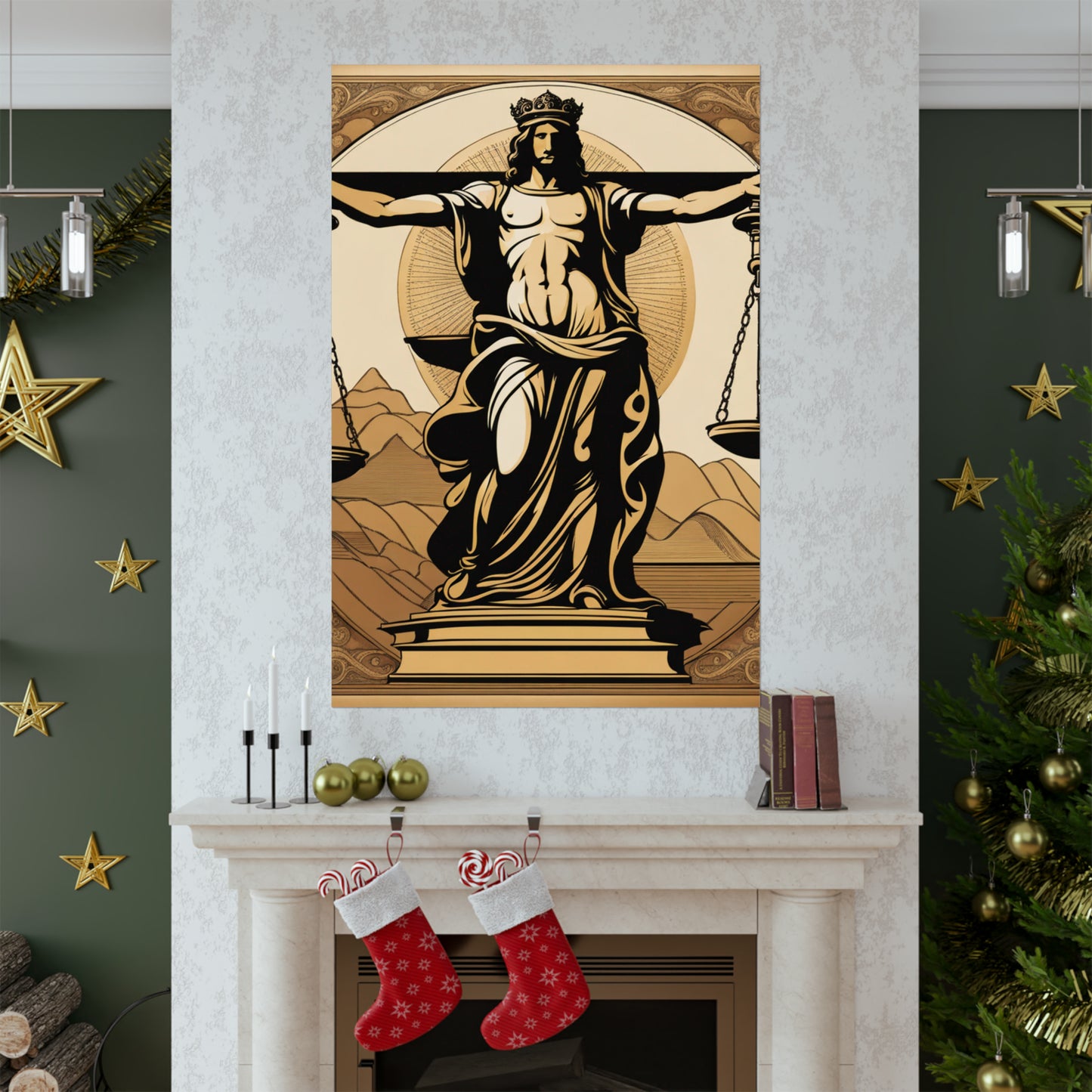 "Da Vinci-Inspired Justice Poster Print: Wall Art for Your Home" by PenPencilArt